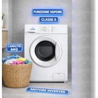 Hammer lavatrice 6kg 1000g inv. cl.a steam assist